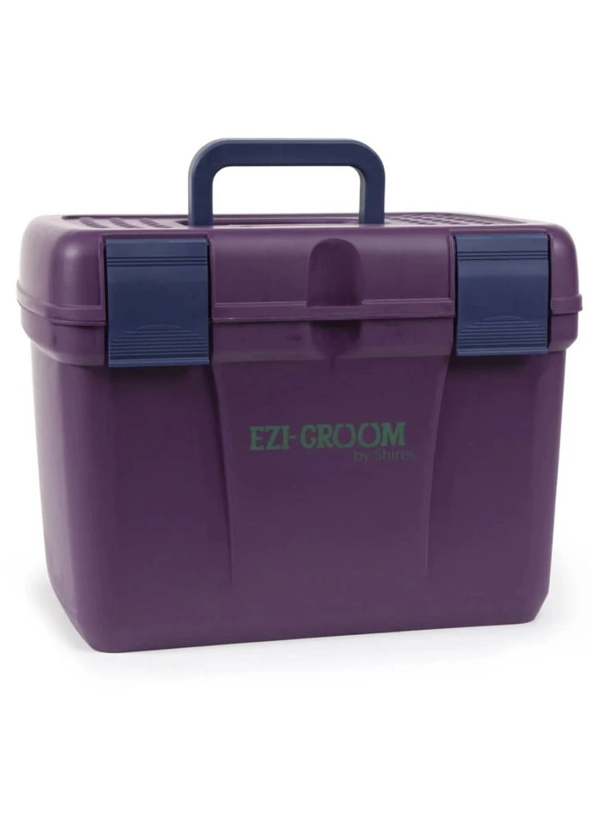 Shires Deluxe Grooming Box - Plum/Navy 3 Shires Deluxe Grooming Box - Plum/Navy