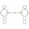 Shires Equikind Jointed 3 Ring Gag Bit - Pale Green 2 Shires Equikind Jointed 3 Ring Gag Bit - Pale Green -Equestrian Supply Store shires equikind 3ring palegreen 1rdy