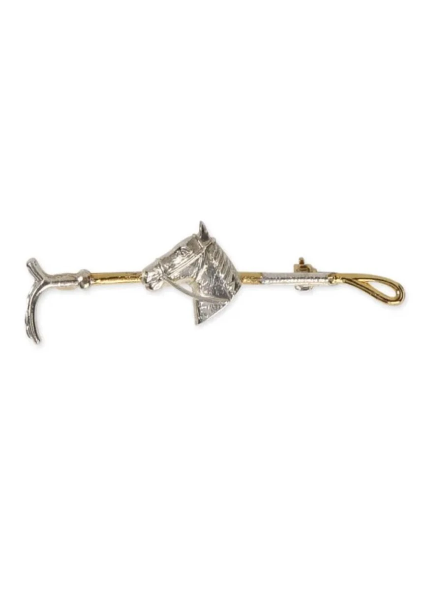 Shires Plated Stock Pin - Horse Head 3 Shires Plated Stock Pin - Horse Head