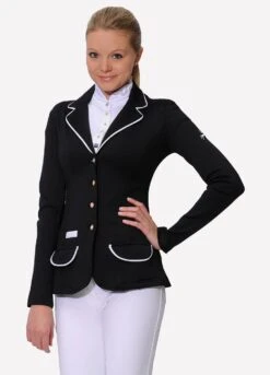 Spooks Womens Show Jacket - Black/White -Equestrian Supply Store showjacket black xx