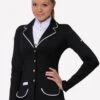 Spooks Womens Show Jacket - Black/White -Equestrian Supply Store spooks show jacket blk white