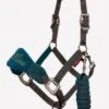 LeMieux Vogue Fleece Headcollar & Leadrope Set - Peacock/Grey -Equestrian Supply Store voguehcpeagry