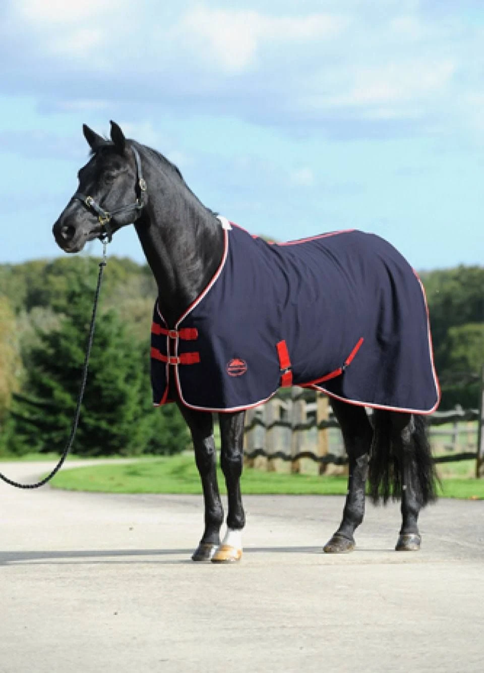 Weatherbeeta Cotton Show Sheet - Navy/Red/White 3 Weatherbeeta Cotton Show Sheet - Navy/Red/White