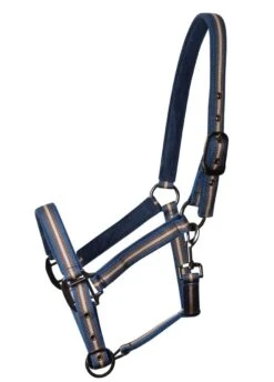 Weatherbeeta Coordinate Headcollar - Dark Blue/Brown/Grey