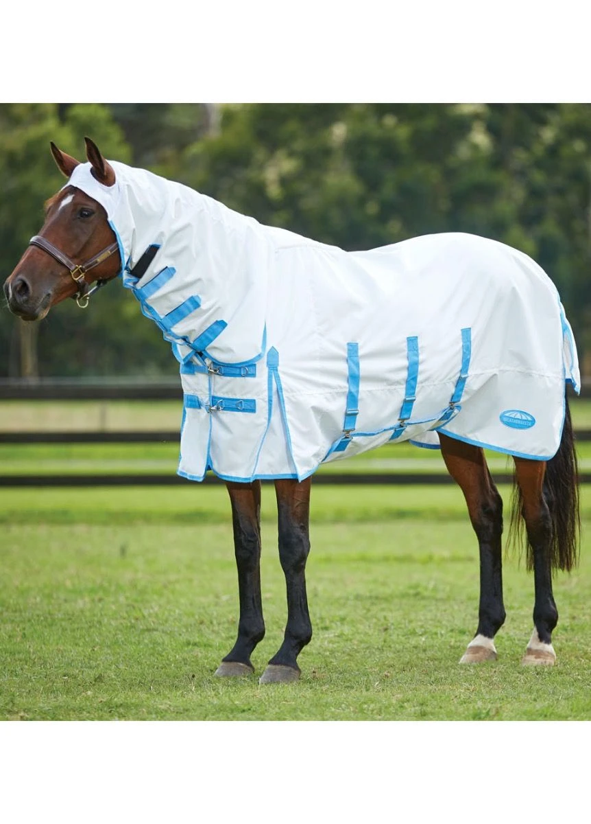 Weatherbeeta Sweet Itch Shield Combo Neck - White/Blue 3 Weatherbeeta Sweet Itch Shield Combo Neck - White/Blue