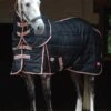 Weatherbeeta ComFITec Therapy-Tec Channel Quilt Detach-A-Neck Medium - Black/Silver/Red -Equestrian Supply Store wbtherapychanneldanmedblackrdy