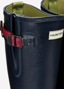 Hunter Ladies Balmoral Neoprene Tech Sole Wellingtons - Navy/Pepper -Equestrian Supply Store wmnsbalmoralpepper4rdy