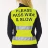 HyVIZ Waistcoat - Please Pass Wide & Slow - Yellow -Equestrian Supply Store yelwaist